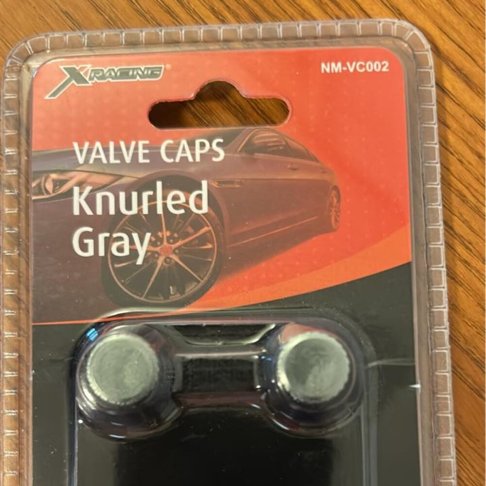 XRacing Valve Caps Knurled Gray New